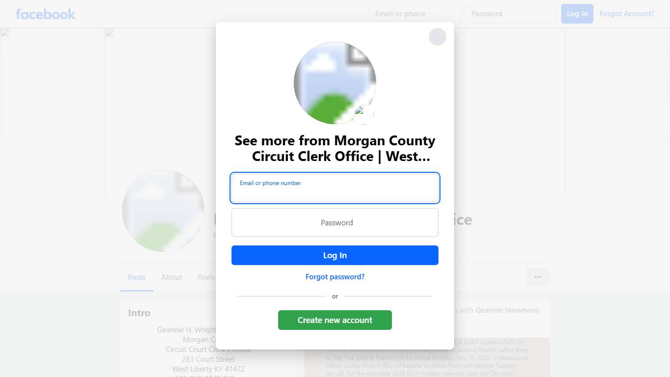 Morgan County Circuit Clerk Office West Liberty KY Facebook